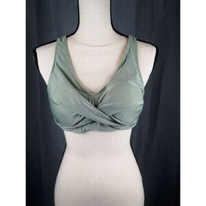 Bikini top, sage green, size M